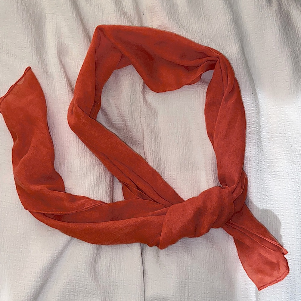 Coral orange scarf